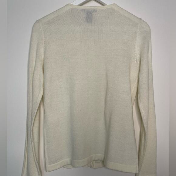 U - knit ivory sweater with collar knitted detailing size Small - Picture 6 of 7